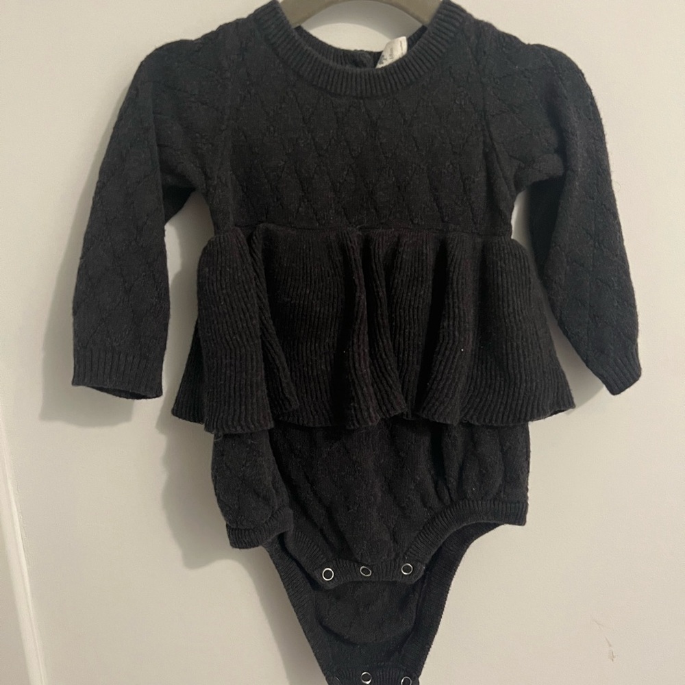 Kate Quinn Charcoal Knit Bodysuit